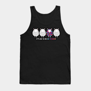 It's Ok To Be Different Sheep Autism Tank Top